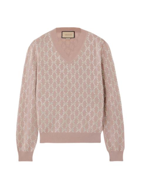 Crystal-embellished Wool Sweater