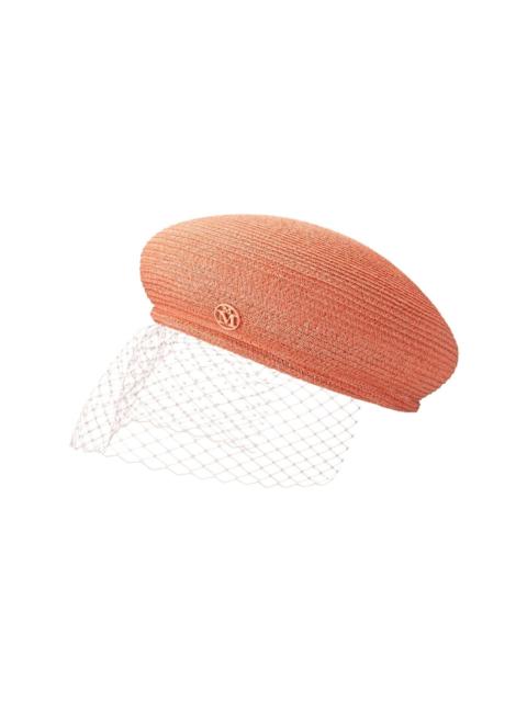 MAISON MICHEL New Bonnie veil-detail beret | REVERSIBLE