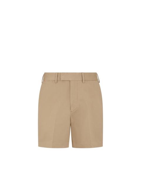 STRETCH COTTON TWILL TAILORED SHORTS