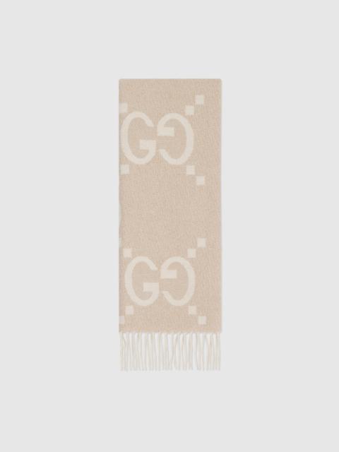GG cashmere lamé jacquard scarf