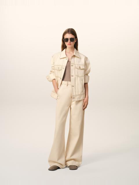 BEIGE COTTON AMI PARIS TRUCKER JACKET