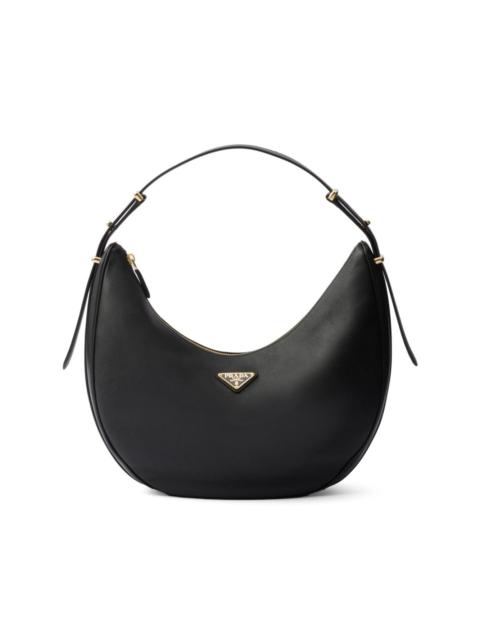large logo-plaque leather shoulder bag