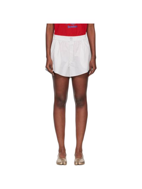 Off-White Poplin Cotton Shorts