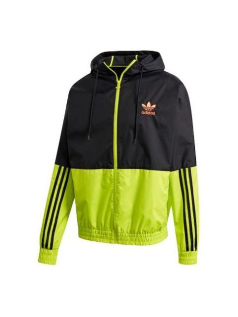 adidas originals Colorblock Zipper Sports Jacket Yellow GK5924