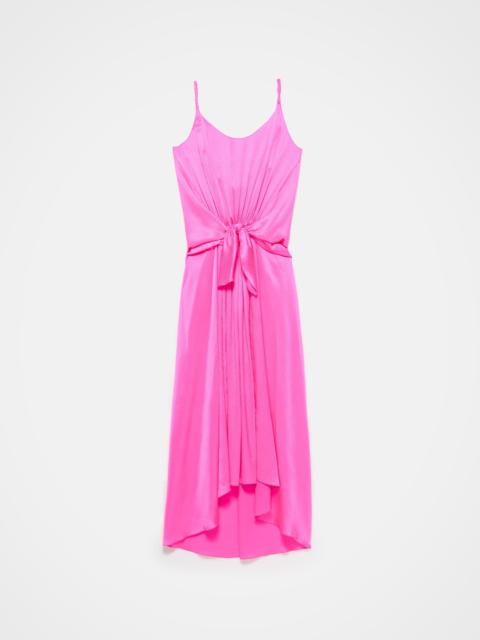 KNOTTED WAIST LONGLINE DRESS IN PINK