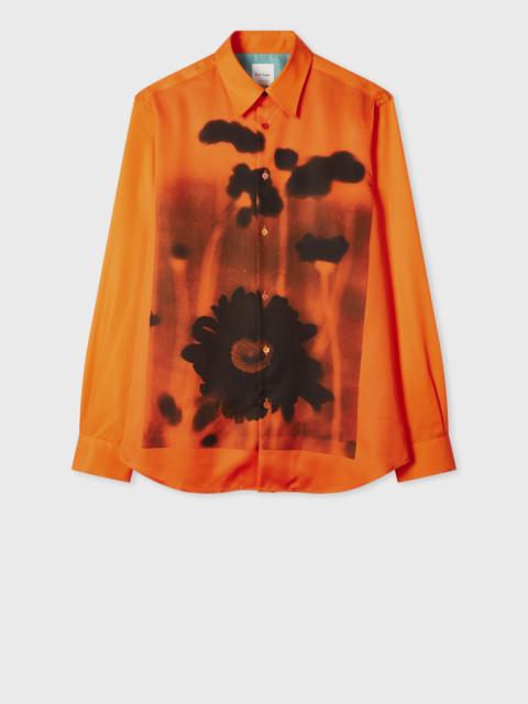 Red 'Field Flowers' Print Lyocell Shirt