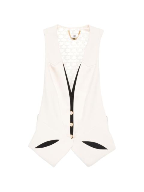 button sleeveless waistcoat