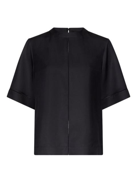 Havana lace-stitch silk top