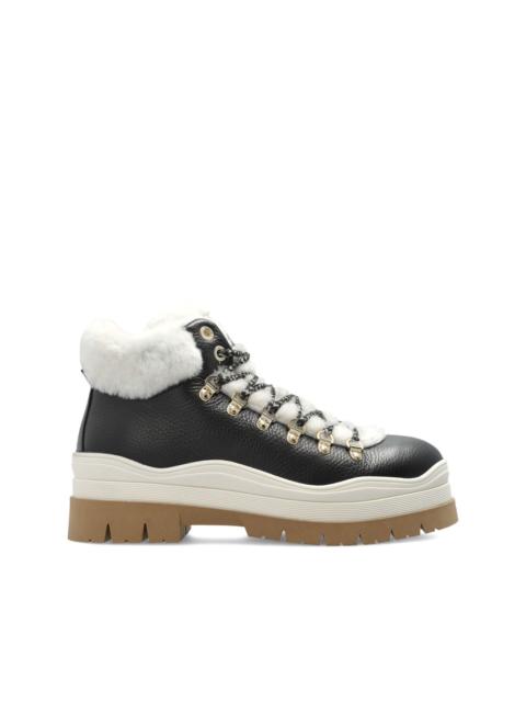 Arosa lace-up shearling trainers