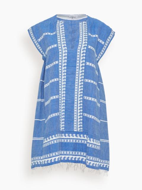 Elina Caftan in Tebibi Blue