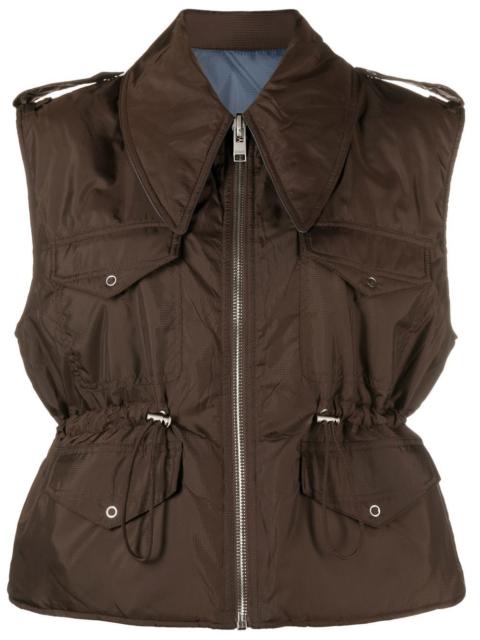 sleeveless drawstring gilet