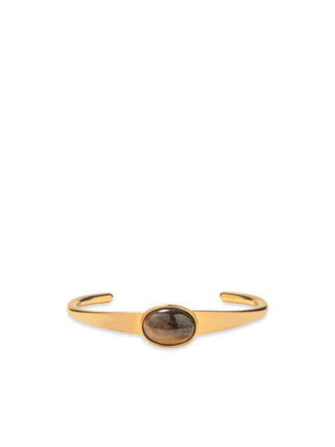Elaine oval stone cuff bracelet