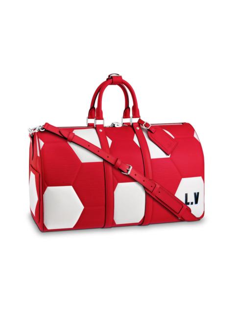 Louis Vuitton x FIFA World Cup Keepall Bandouliere Hexagonal 50 Rouge