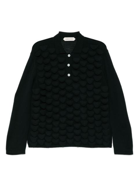 bird feather polo shirt