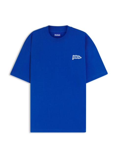 FLAG-LOGO T-SHIRT IN COTTON JERSEY