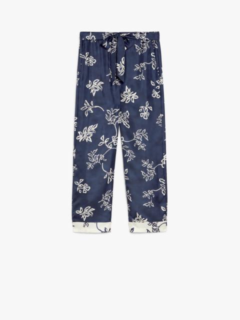 CINZIA Printed silk belted trousers