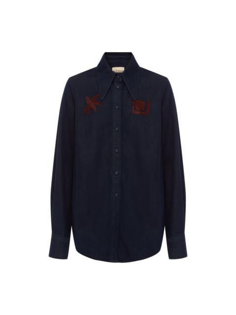 Delany Embellished Denim Shirt