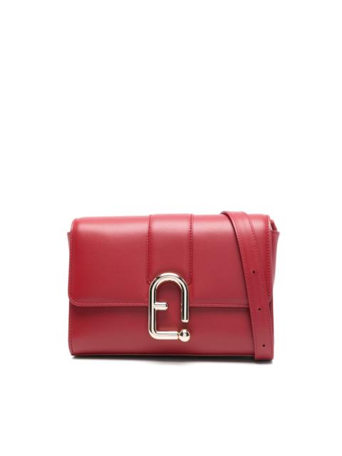 samll Urban clasp-detail leather satchel