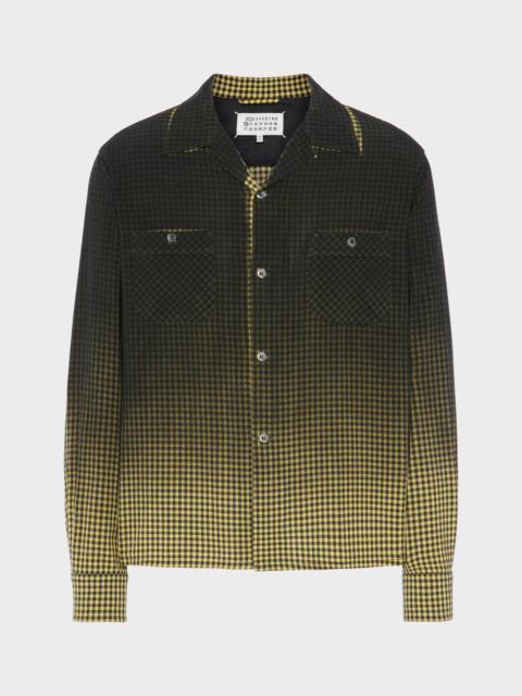 Gradient check shirt