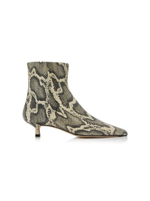 Sofie Snake-Effect Leather Ankle Boots animal