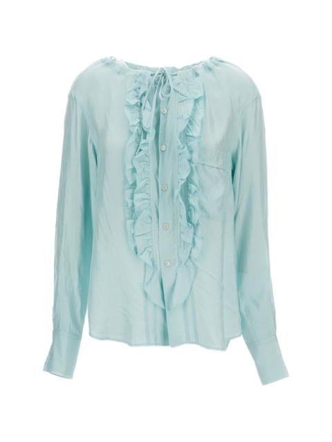 ruffled-detail blouse