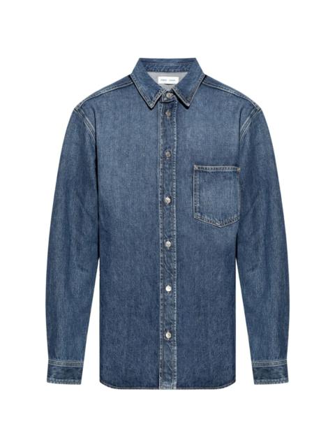long-sleeve organic cotton denim shirt