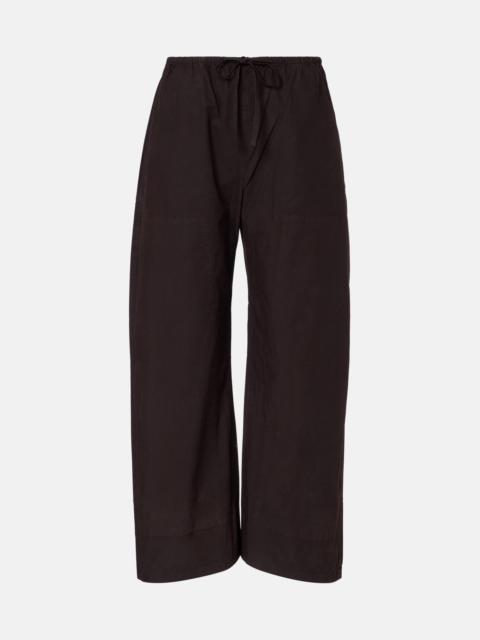 Kyoto cotton wide-leg pants