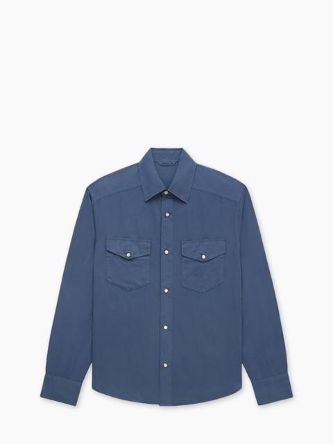3SIXTEEN SNAP WESTERN SHIRT GARMENT DYE SLATE