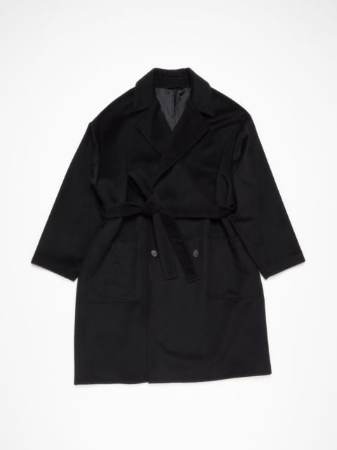 Double-breasted coat - Black