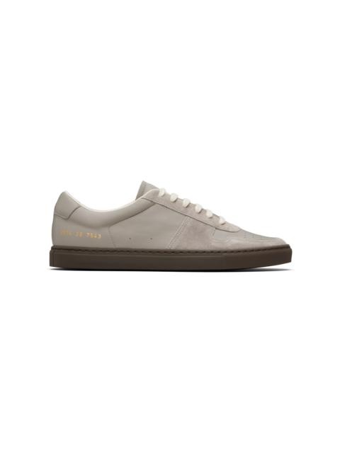Gray BBall Slim Gum Brown Sole Sneakers