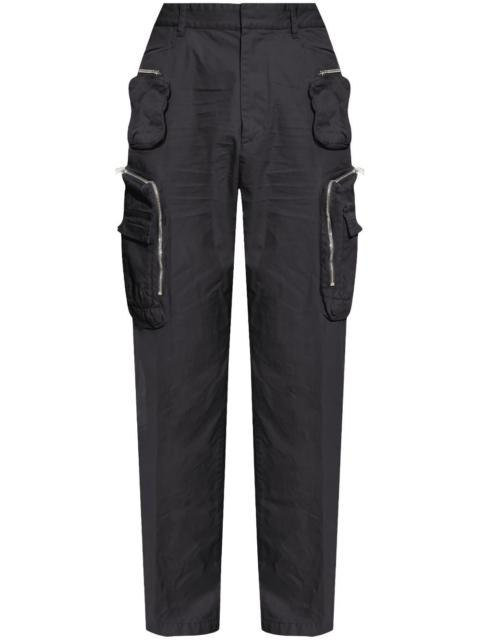 multi-pocket tapered trousers