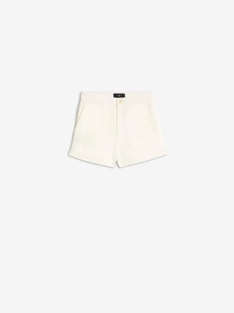 Linen Blend Chino Short in Ivory