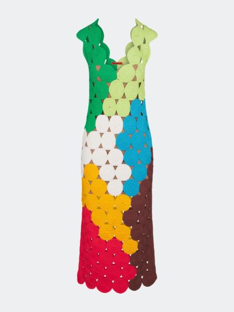 Muro Crochet Dress In Island Multi