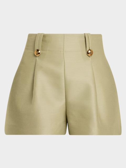 Luna Wool Silk Tailored Shorts