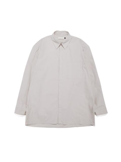 Square Pocket Oversized Shirt Beige