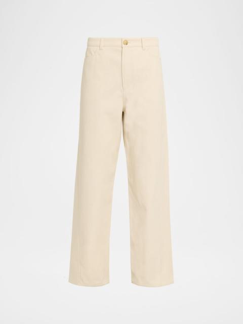 Relaxed Twisted Cotton Trousers