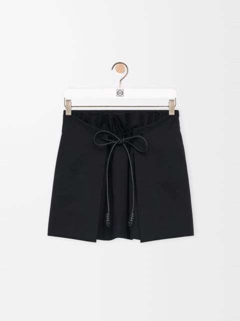 Mini skirt in cotton and silk