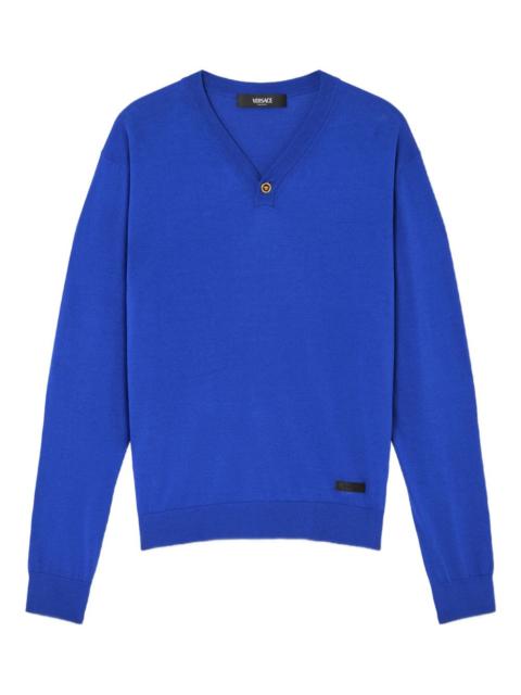 button v-neck sweater