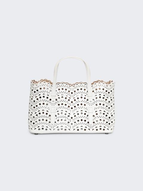 East West Mina 25 Bag In Vienne Wave Calfskin Optic White