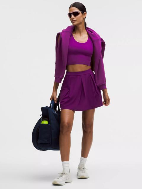 Angled-Pleat High-Rise Tennis Skirt