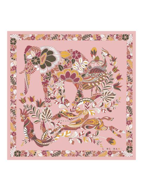 Forêt Longchamp Silk scarf 50 Pink Tea - Silk