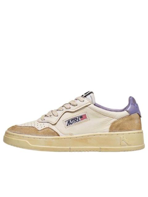 (WMNS) Autry Medalist Super Vintage Leather Low Sneakers 'White Black Tan Purple' AVLW-YL04
