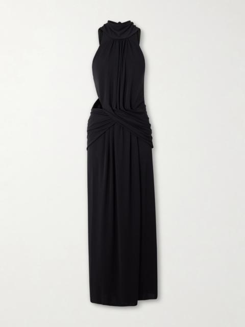 Draped Stretch-jersey Maxi Dress