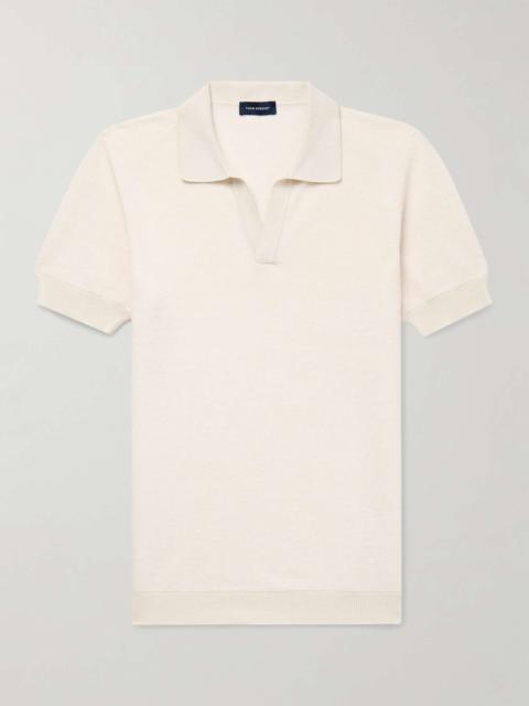 Birdseye Cotton and Linen-Blend Polo Shirt