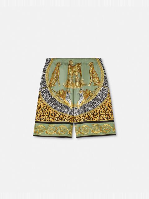 Wild Cats Silk Shorts