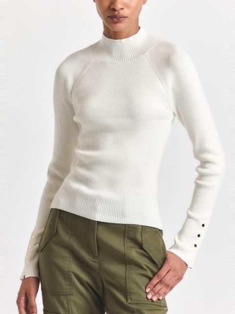 KASSANDRA RIBBED MOCK NECK SWEATER