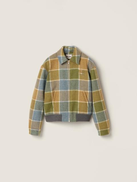 Checked blouson jacket