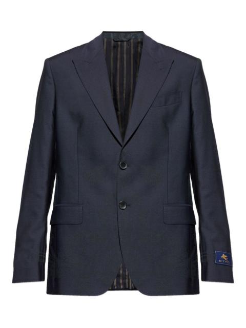 single-breasted wool blazer