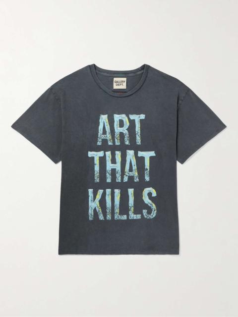 Printed Glittered Cotton-Jersey T-Shirt