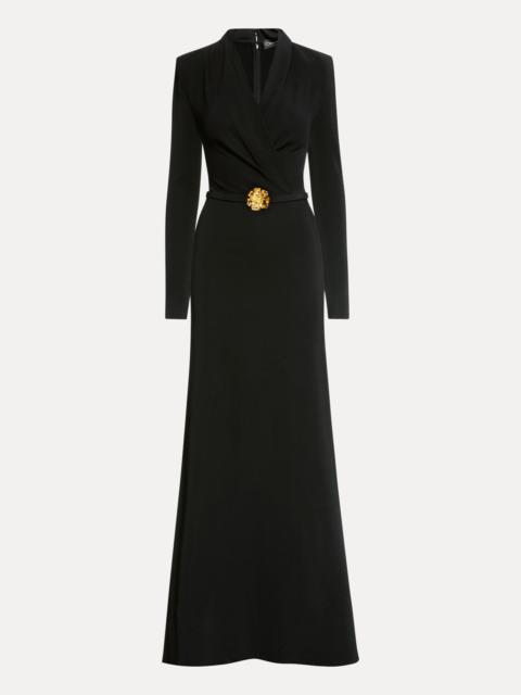 PEONY BELT CADY GOWN